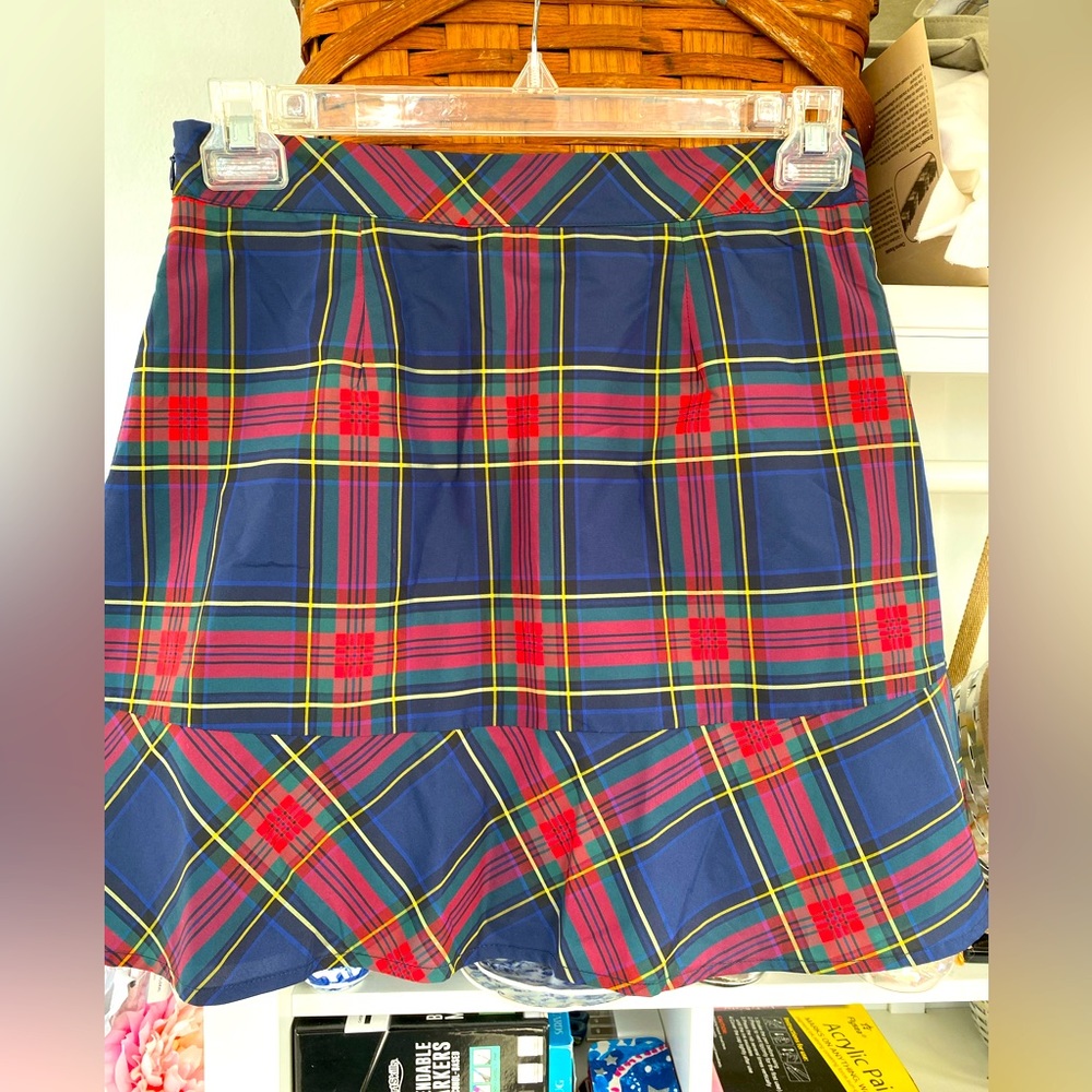 Vineyard Vines tartan plaid taffeta skirt Size 6